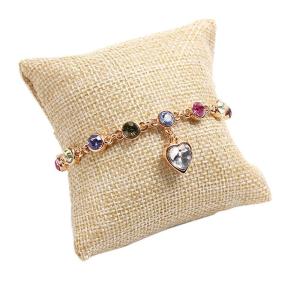 Quality Jute Bracelet Jewelry Display Linen Watch Pillow With Logo Printed wholesale