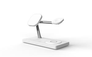 Quality Airpods Samsung Sleek Metal Wireless Charger Dual Wireless Charging Pad 15W wholesale