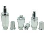 Luxury Empty Cosmetic Containers , Glass Lotion Pump Bottles Full Set