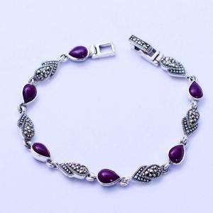 Quality Thai 925 Vintage Sterling Silver Synthetic Sugilite Tennis Bracelet (XH052535W) wholesale