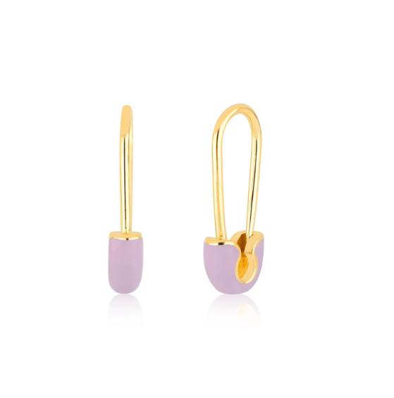 925 Sterling Silver Women's Fashion Pin Earrings adorned with Blue Enamel Drop Finish