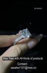 Round Moissanite Diamond Tiny 925 Silver CZ Rings With Band Width 2-3mm And