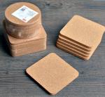 High Quality Cork Coaster with silkscreen shrink wrapped packing, customized