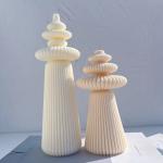 3 Designs Roman Pillar Cylindrical Silicone Candle Molds Geometric Abstract