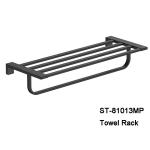 Good quality Towel Rail Wall Mounted Single Towel Bar Rack Black color Stainless