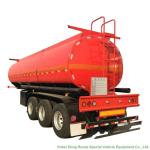 Tri Axle Stainless Steel Tank Semi Trailer For Palm Oil / Crude Fuel / Petrol