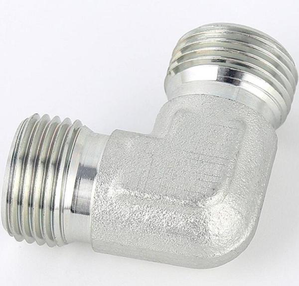 Metric Male Hydraulic Hose Adapter 90 Degree Elbow for Galvanized Sheet