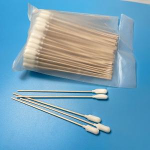 Quality White Round Foam Covered Head Specimen Collection Swabs Cotton Buds Wood Handle wholesale
