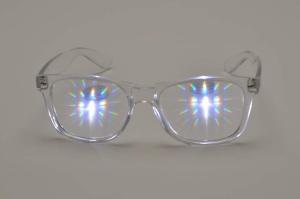 Quality Hony 3D Fireworks Glasses Clear Frame , PC 3D Glasses wholesale