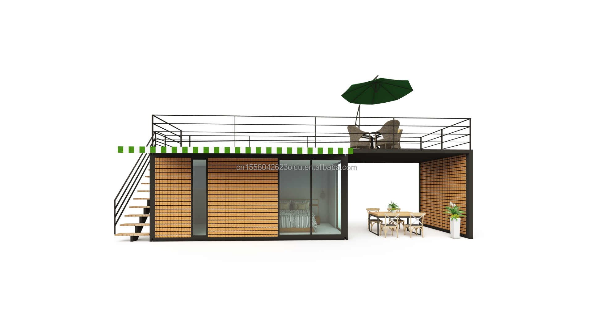 Main Structure Galvanized Steel Square Tubes 40FT 20ft Luxury Container Room Sales Booth Coffee Shop Guard Box Office Bar