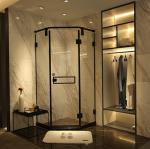 Double Sliding Bathroom Shower Screens Aluminium Alloy Frame Bath Shower Cabin