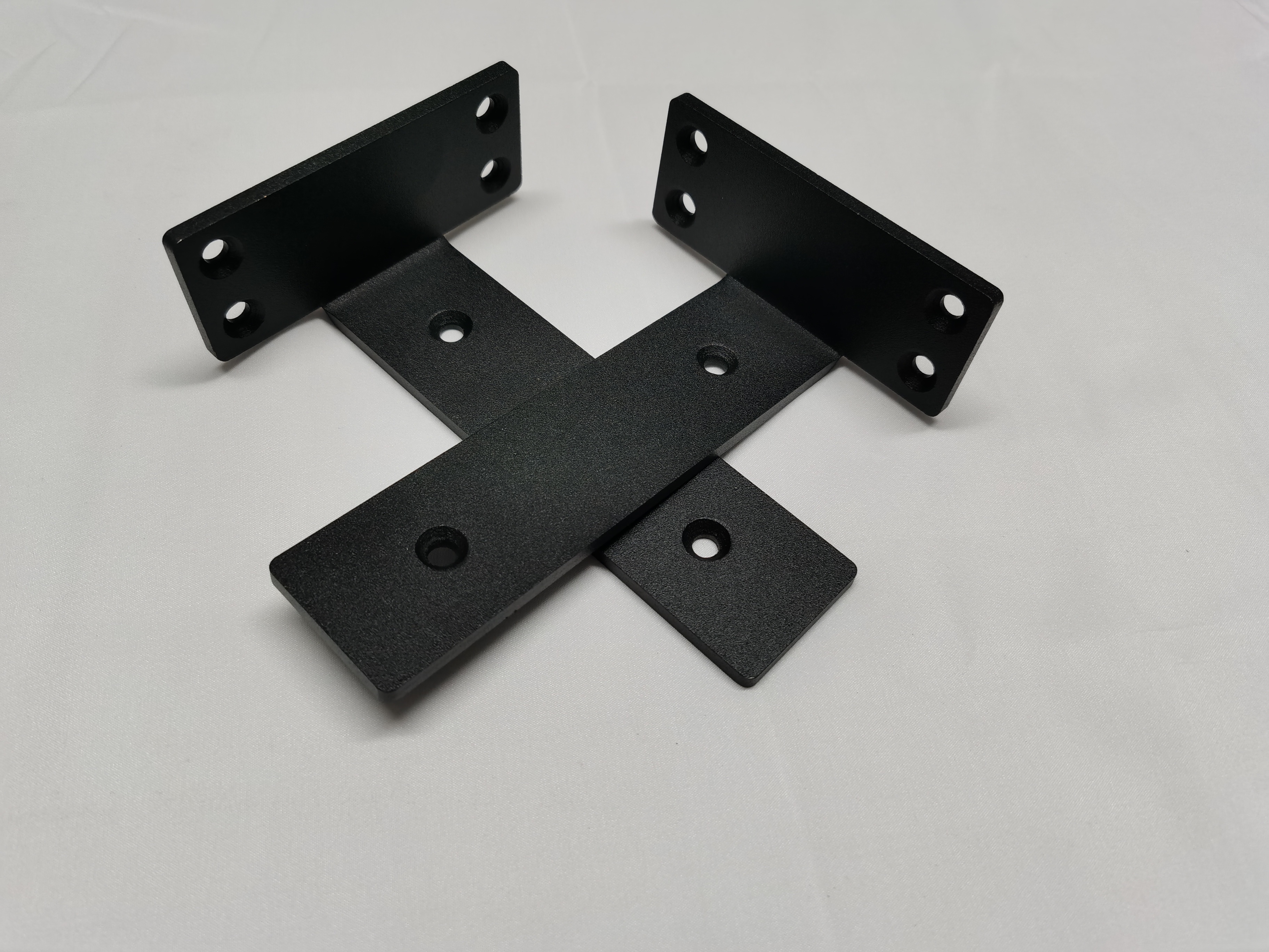 8 Inch Black Metal L Brackets Hidden Brackets for Floating Wood Shelves Tolerance 0.02