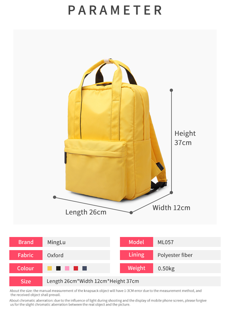 Hot sale custom logo women fashion waterproof light backpack school bags