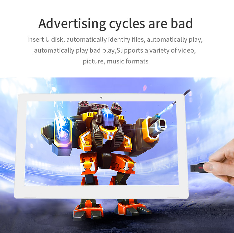 Desktop android tablet pc pos NFC 17.3 inch 15.6 inch kiosk advertising IPS HD display