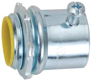 China 1st Class Watertight Emt Conduit Fittings Yellow Insulated Set Screw Connectors on sale