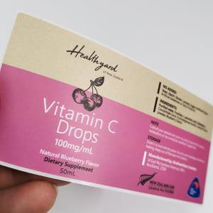 Quality Removable Pharmaceutical Label Printing CMYK Vitamin Bottle Labels wholesale