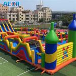 Commercial outdoor big fun city jumping bounce house inflatable amusement park