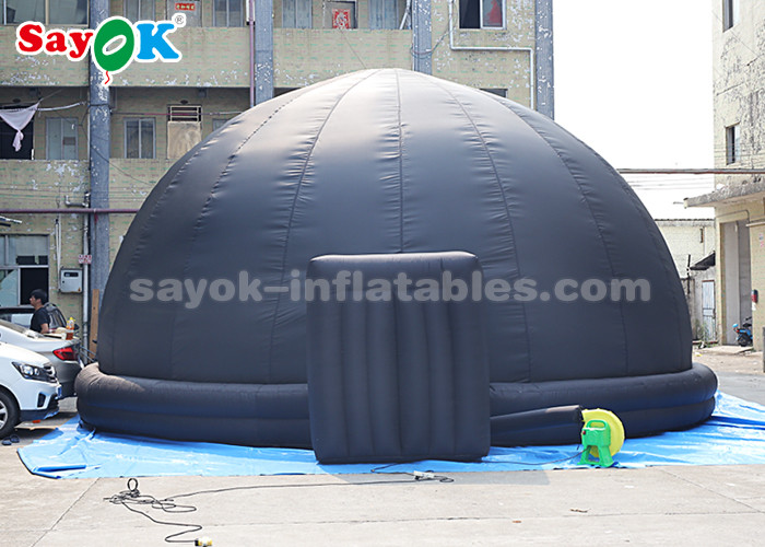 Black Inflatable Projection Dome Tent With PVC Floor Mat For School Teaching