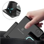 Black Travel Wireless Charger For Phone Earphone Watch Overvoltage Protection