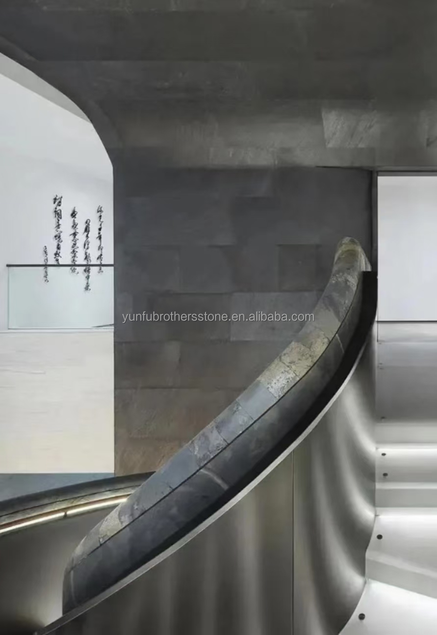 Hotel Interior Graphic Design Natural Flexible Stone Veneer Panel Wall Cladding Tile