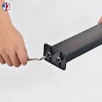 Vertical 1290x460mm Poster Display Stand Black V Stand Steel Plate