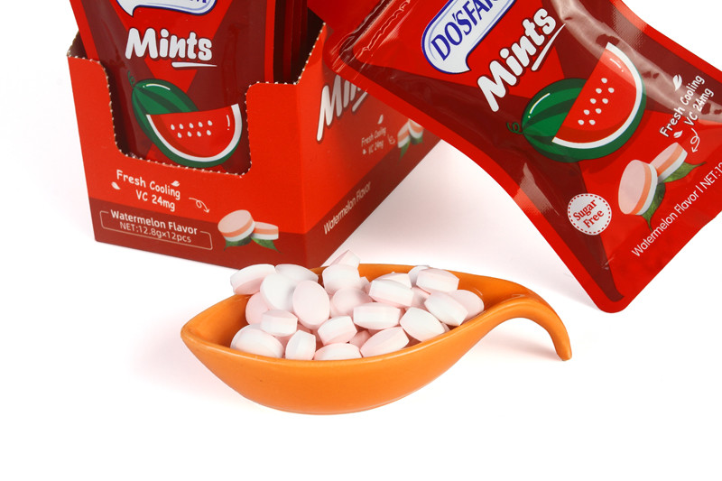 Compressed Fruit Flavors Sugar Calorie Free Mint Candy For Smoking Breath Cooling