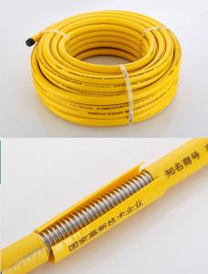 Quality Outer Dia 20mm Domestic Gas Pipe , Plastic Coated SS Flexible Bellows wholesale