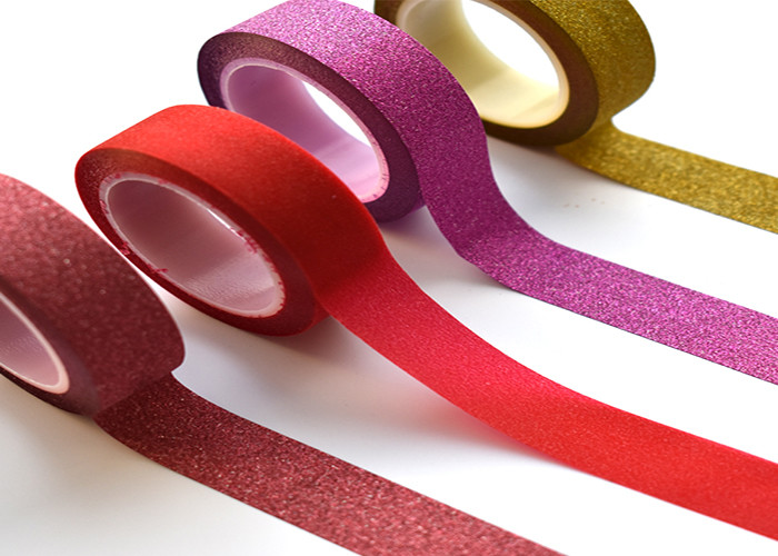 Custom Kawaii Washi Paper Masking Tape Printed Glitter Washi Tape Manufacturer