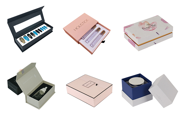 Keychain Gift Box with Lid Custom Logo Black Paper Cardboard Packaging Free Design