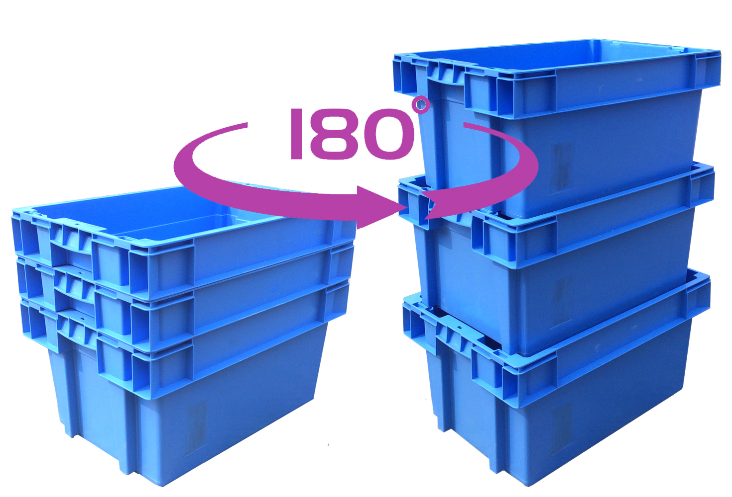 45L Volume Customizable Color Plastic Crates for Easy Warehouse Storage Solutions