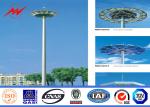 Polygonal HDG 50M High Mast Pole with Winch for Park Lighting