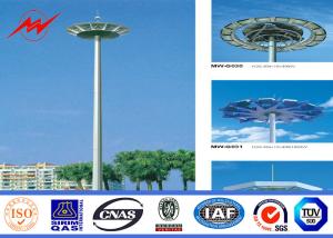 Quality Polygonal HDG 50M High Mast Pole with Winch for Park Lighting wholesale