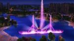 Multimedia floating shooting fountain