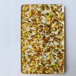 Gold Clear Glitter Acrylic Panel Home Exhibition Rack Daylight Lamp Decor