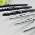 Factory hot selling and high quality plastic rubber square shape hotel pen