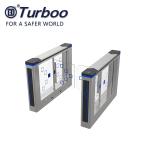 Public Transportation Stainless Steel Swing Barrier Gate , Vertical Tripod