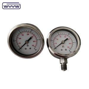 Quality liquid filled pressure gauge with back flange wholesale