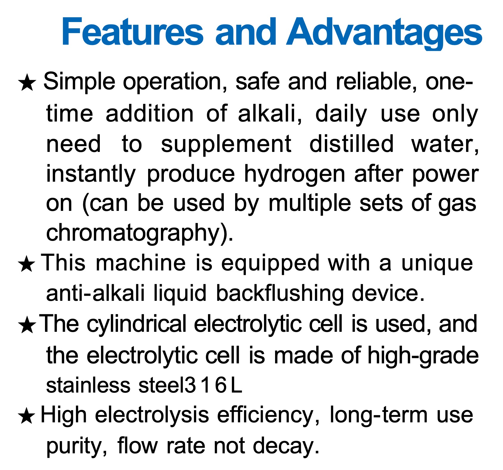 SHC-2000 2000ml/Min Alkaline Water Electrolyzer Alkaline Hydrogen Generator