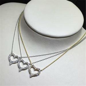 Quality 18k gold white gold yellow gold rose gold diamond necklace wholesale