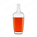 Brandy Vodka Whisky 750ml Glass Bottle with Custom Logo and Rubber Stopper
