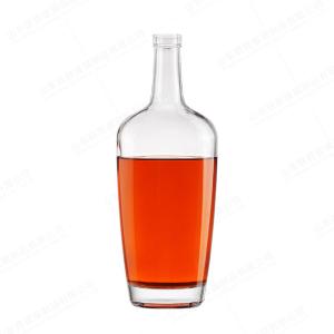 Quality Brandy Vodka Whisky 750ml Glass Bottle with Custom Logo and Rubber Stopper Sealing Type wholesale