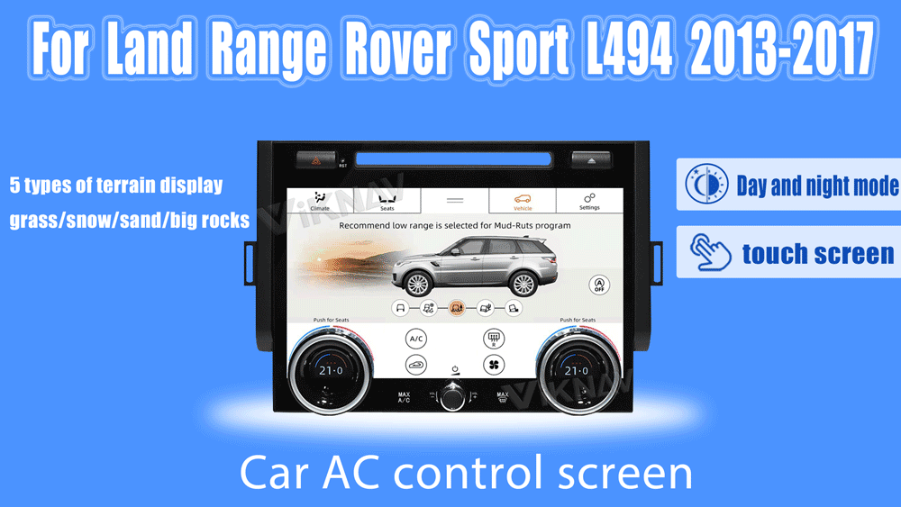 Viknav Car Radio For Land Rover Range Rover Sport L494 (2013-2017) 12.3 inch Rotating GPS Stereo Navigation Multimedia