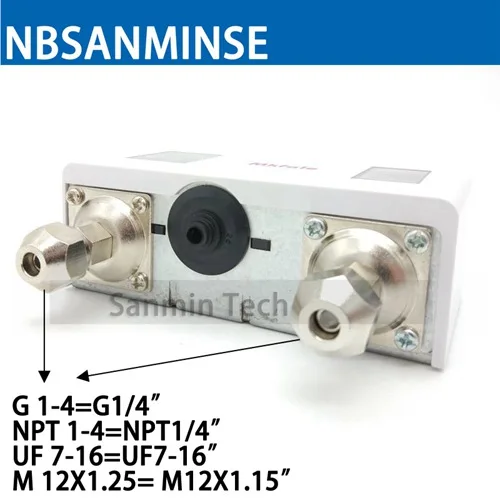 NBSANMINSE PC58 G NPT 1/4 UF7/16 M12X1.25 Dual Pressure Switches In Air Water With Two Pressure Set Points In One Switch