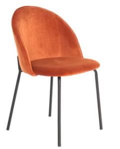 Quality Orange Banquet Wooden Legs Retro Velvet Dining Chairs wholesale