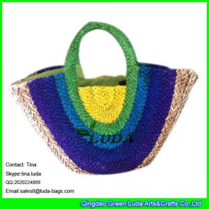 Quality LUDA new 2015 sea grass straw bag women fashion natural colorful tote bag wholesale
