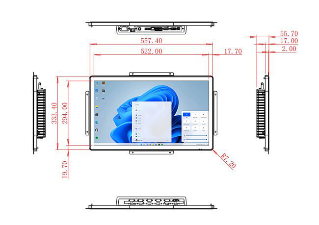 23.6-Inch Windows Screen for Logistics Monitoring and Smart Retail Applications