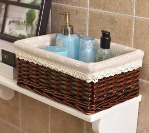 Quality Hand Woven Decoration Organizer Rattan Willow Wicker Cutlery Fruit Storage Tray Home Decoractions Win Boxes basket wholesale