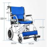 12kg Aluminum Alloy Lightweight Easy Fold Wheelchair , Folding Backrest