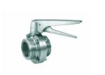 DN100 Plastic Gripper Handle Forged Sanitary Butterfly Valves