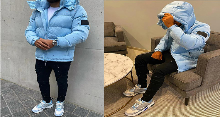 Custom Logo Men's Light Weight Bubble Coats Digital Print Outdoor Puffer Jacket